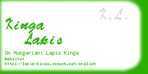 kinga lapis business card